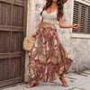 Elegant High Waist Casual Bohemian Vacation Style Wide Leg Pants