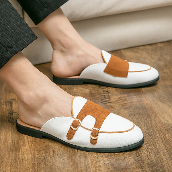 Men's Casual Summer Breathable Closed Toe Semi-slipper Sandals