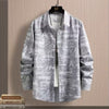 Spring And Autumn Men's Long Sleeve Shirt, Basic Senior Feeling Letter Printed Shirt, Street Trend Thin Casual Tops